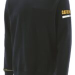 Caterpillar Essentials Legénységi Nyakú Pulóver Fekete