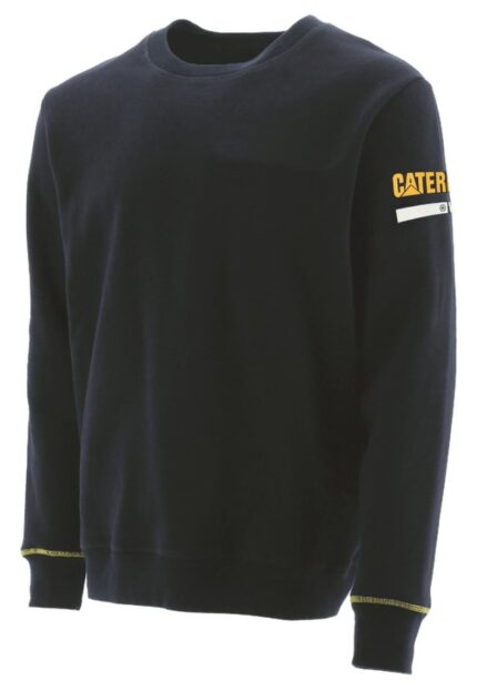 Caterpillar Essentials Legénységi Nyakú Pulóver Fekete